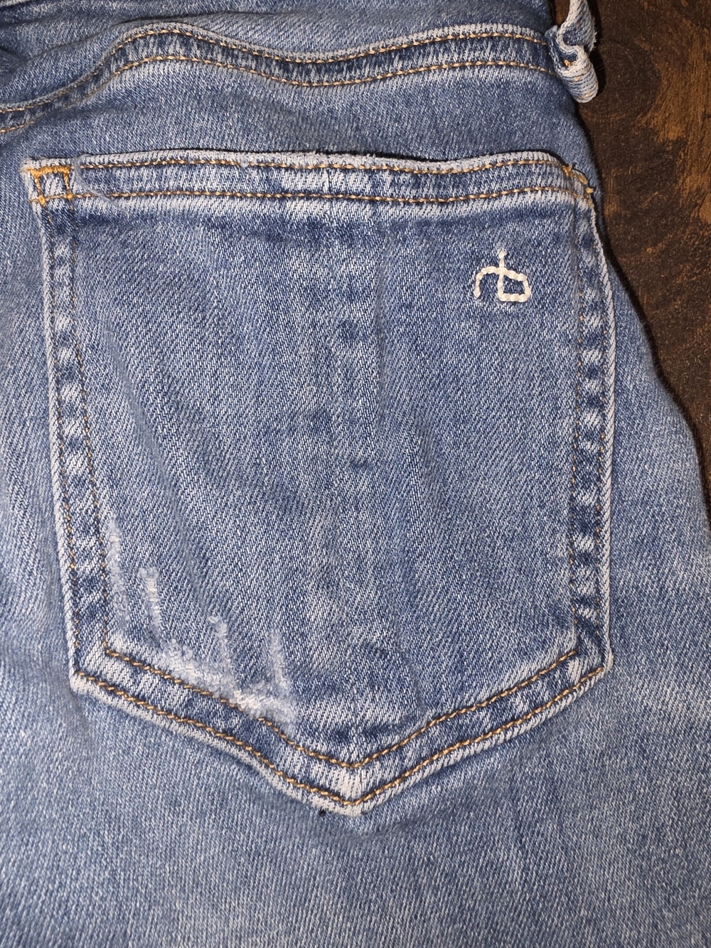 rag & bone Light Blue Distressed Skinny Jeans - Picture 5 of 5